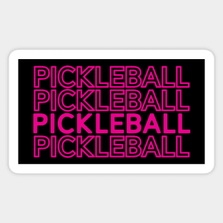 Pickleball - trendy art on black Sticker